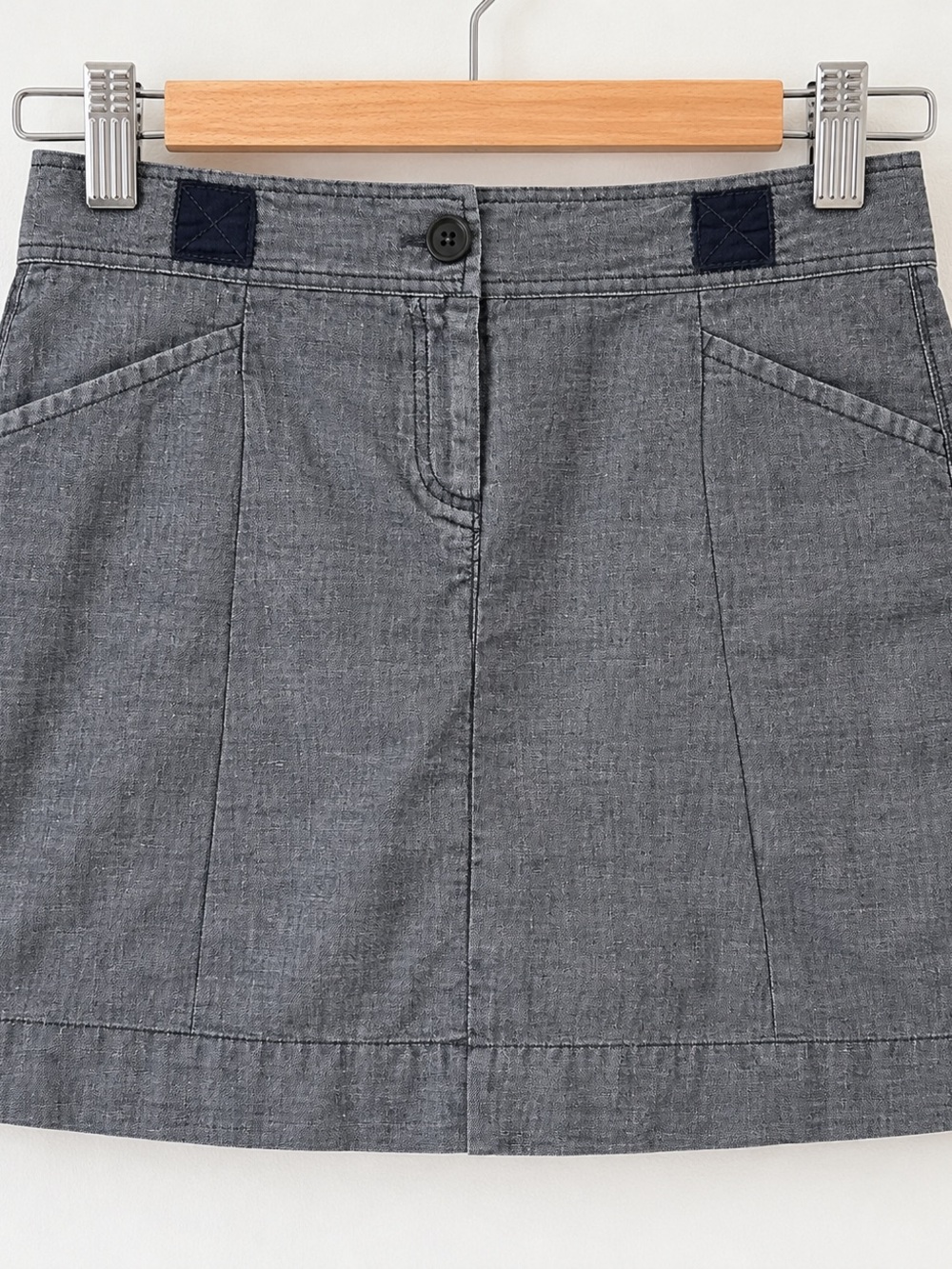 Ann Taylor LOFT Women's Gray A-Line Mini Skirt - Classic Casual